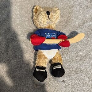 Hockey Bear Plush with Red and Blue Outfit